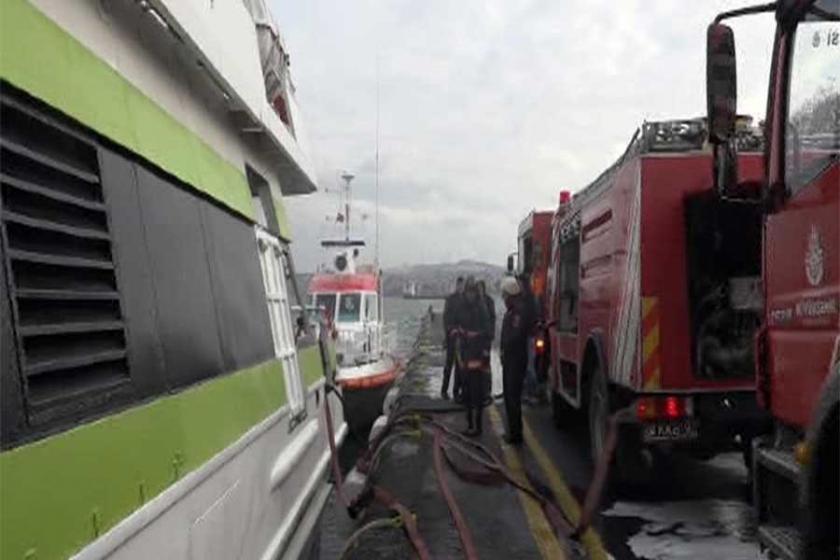 Deniz otobüsünde yangın çıktı