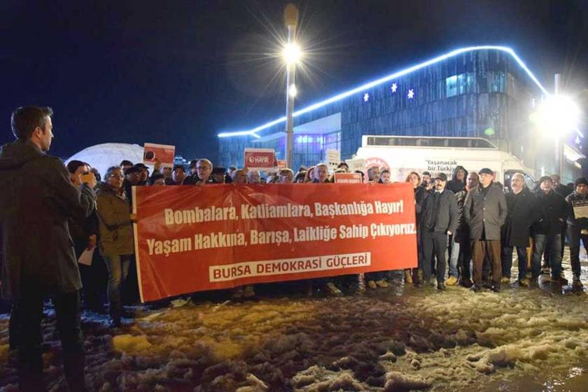 Bursa Demokrasi Güçleri: Başkanlığa karşı, barış ve laiklik!