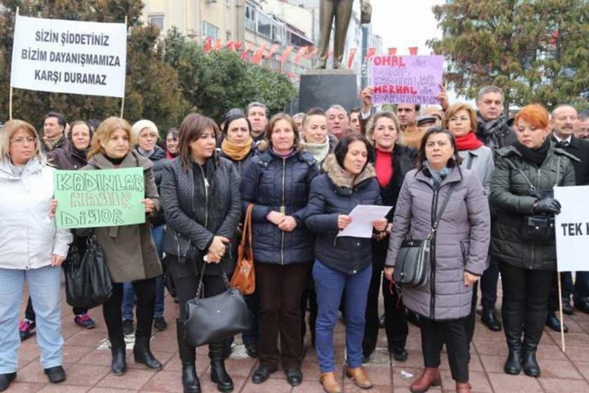 CHP ve HDP'li kadınlar, meclisteki saldırıyı protesto etti