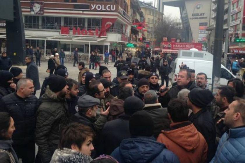 Ankara’da KESK eylemine polis engeli