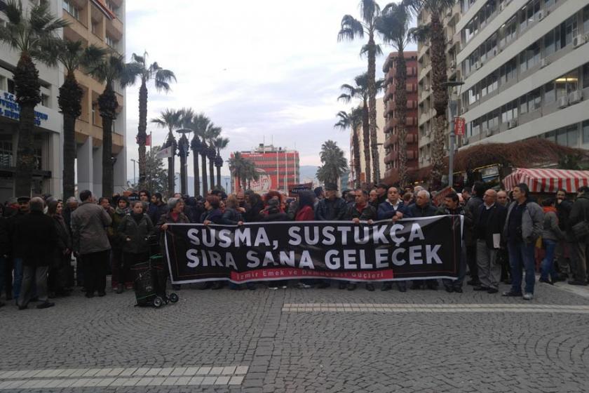 İzmir’de KHK eylemi: Yeni saldırıları ancak hayır durdurur