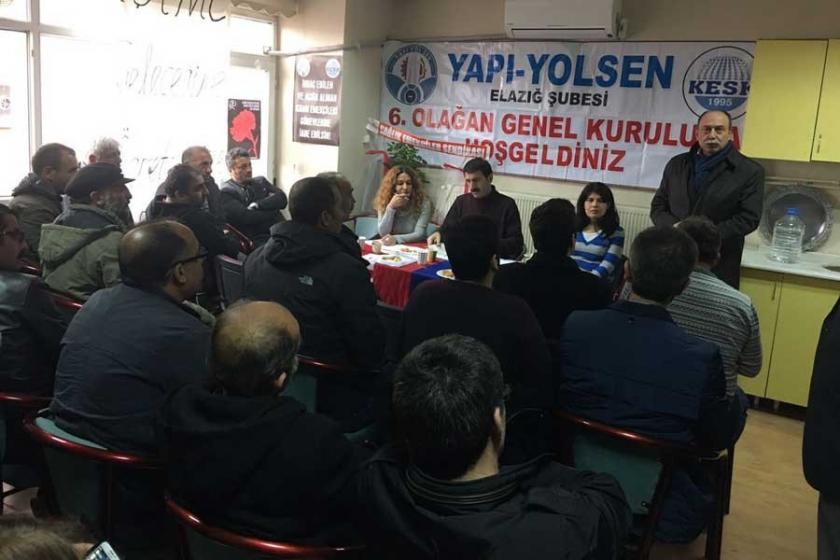 Yapı Yol Sen Elazığ Şubesi 6. Genel Kurulu'nu gerçekleştirdi