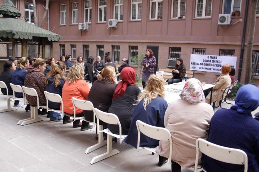 Ankara’da BES üyesi kadınlar 8 Mart’ı işyerinde kutladı