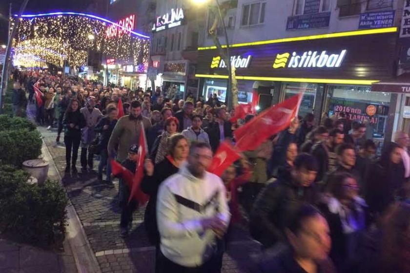 Lüleburgaz’da halk referandumu protesto etti