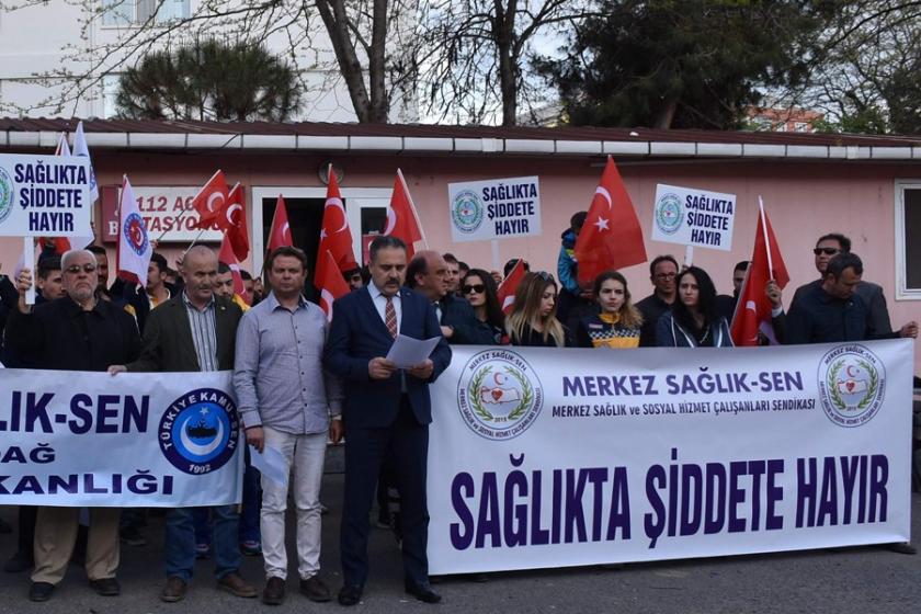 Sağlık çalışanı İşçan'ın saldırıya uğramasına tepki