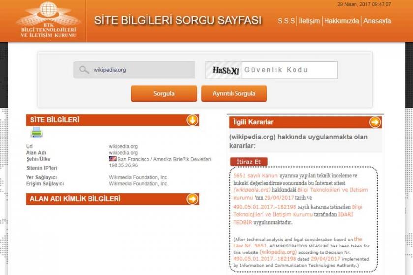 İnternet ansiklopedisi Wikipedia’ya erişim engellendi