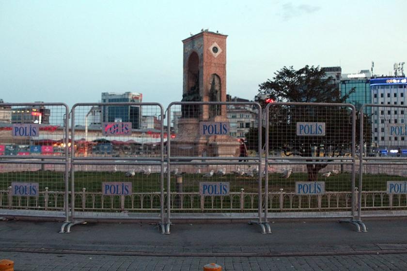 Taksim'e çıkan yollar araç trafiğine kapatıldı