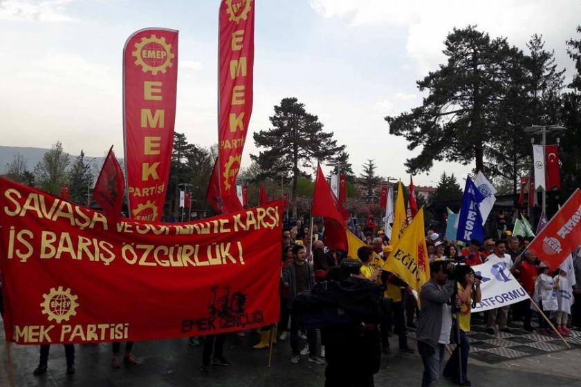 Bolu'da 1 Mayıs yoğun yağmura rağmen coşkuyla kutlandı