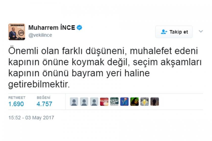 Muharrem İnce'den 'Fikri Sağlar' tepkisi