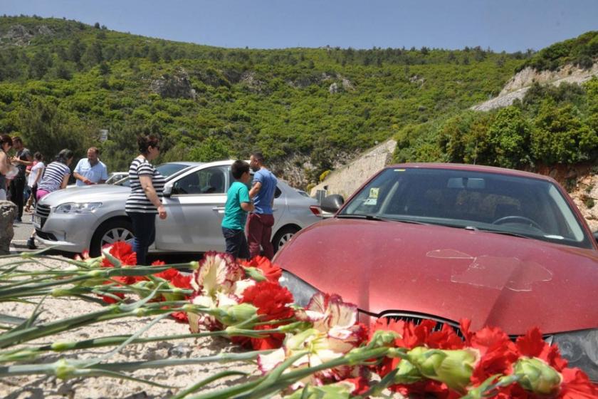 24 kişinin öldüğü Sakar Geçidi'ne karanfil bıraktılar