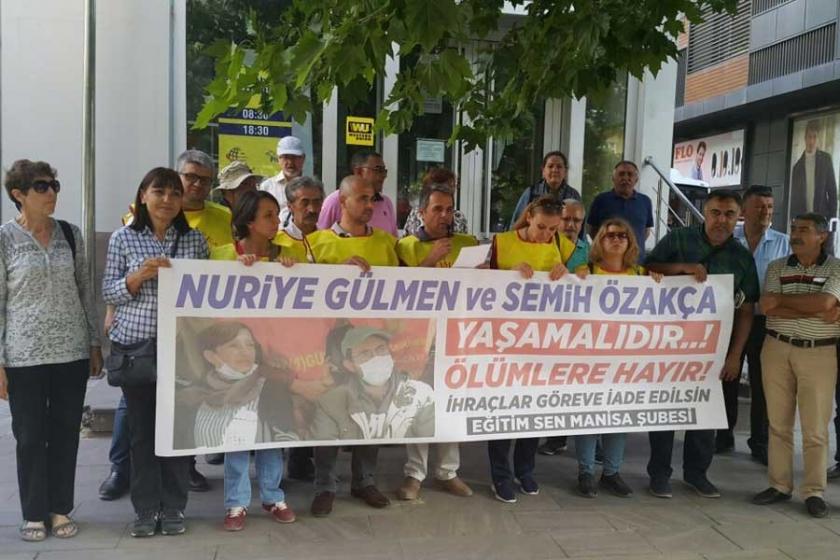 Manisa'da emekçilerden Gülmen ve Özakça için faks eylemi