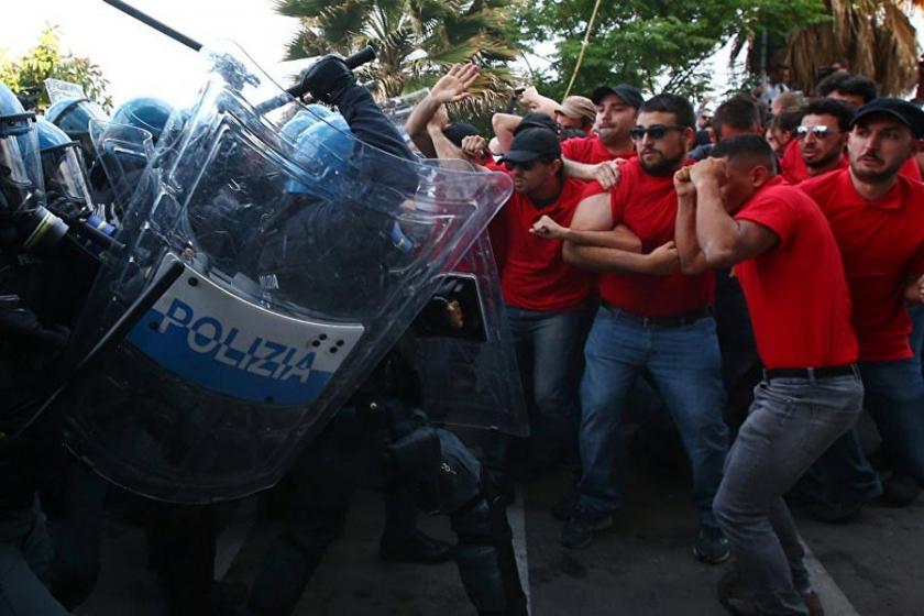 İtalyan polisi G7 zirvesi protestosuna saldırdı