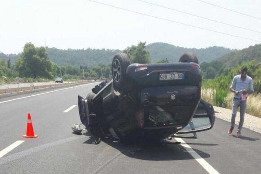 Muğla'da otomobil takla attı: 5'i çocuk 8 yaralı