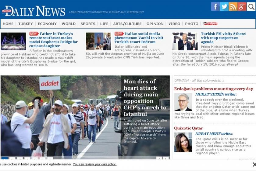 Mısır'dan Hürriyet Daily News'e yasak