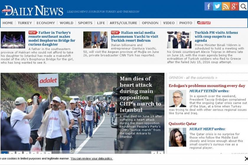 Mısır'dan Hürriyet Daily News'e yasak 