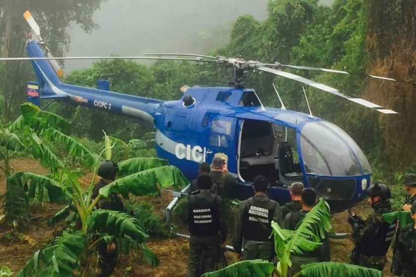 Venezuela'da mahkeme bombalayan helikopter bulundu