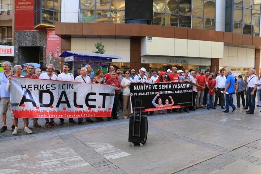 İzmir’de adalet nöbetinde işçiler hakları için adalet istedi