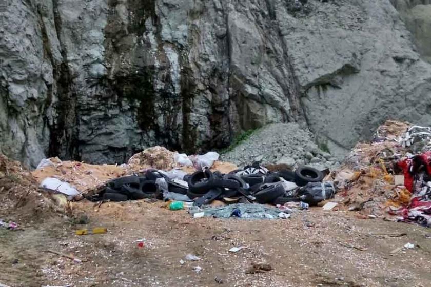 Ordu Divane’de açılan taş ocağı çöplük oldu