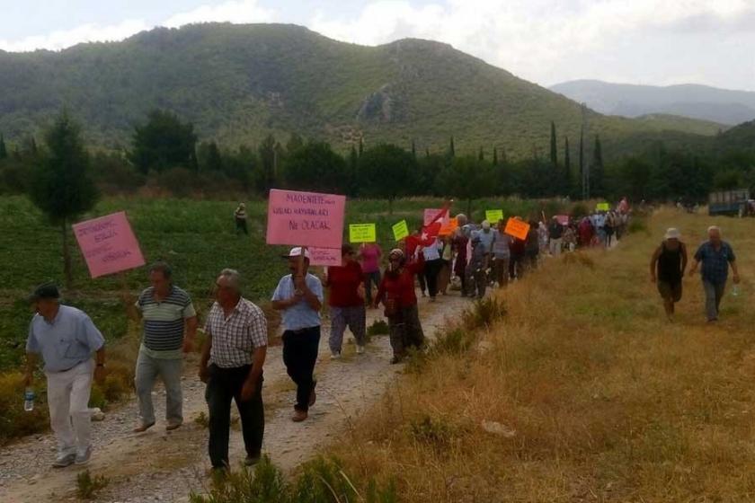 Yeniköylüler taş ocağına karşı yürüdü: Daş garın doyurmaz