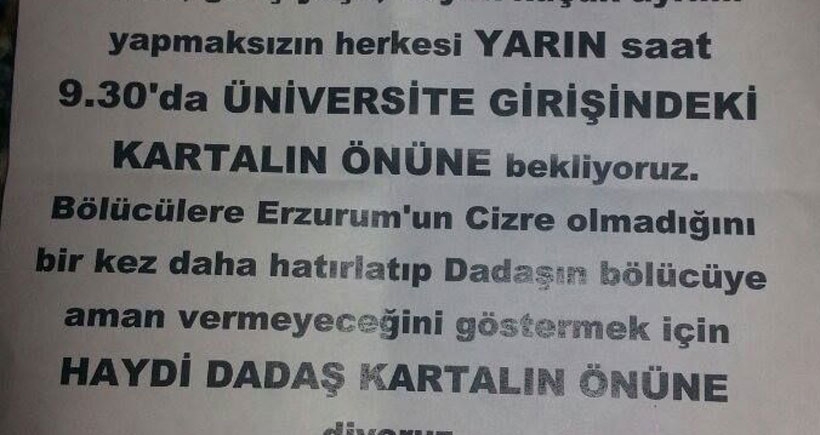 Erzurum'da HDP kongresi öncesi provokasyon tehlikesi