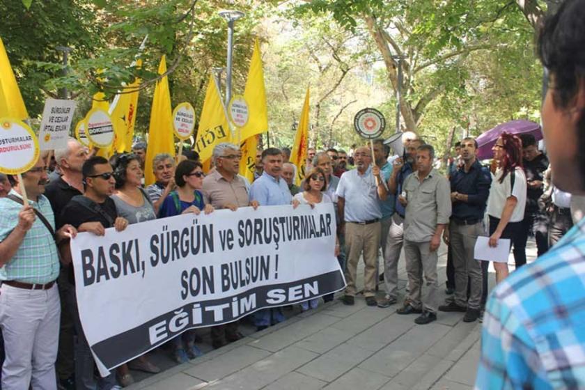 Eğitim Sen İhraç ve sürgünleri protesto etti