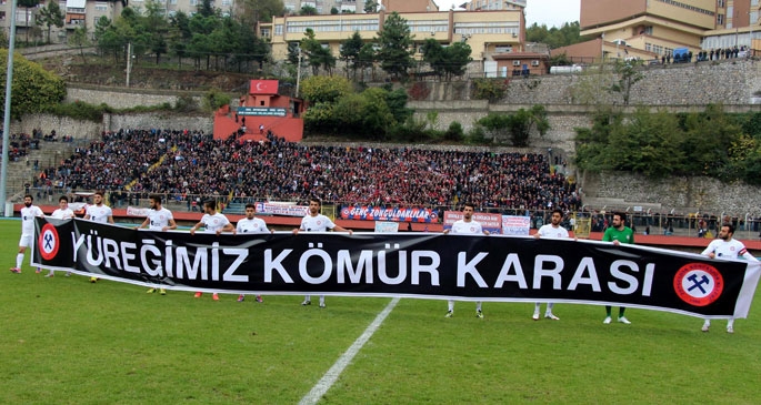 Zonguldak Kömürspor'dan anlamlı pankart