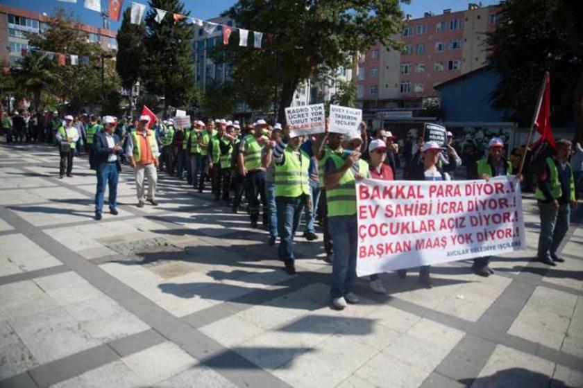 Avcılar Belediyesi işçilerinin eylemi sürüyor