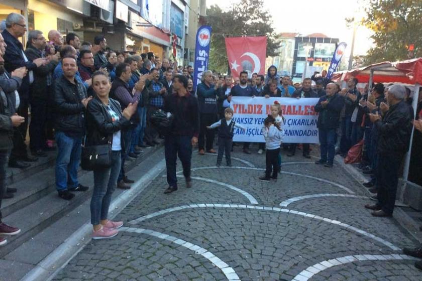 Mahallelerden cam işçilerine destek yürüyüşü 