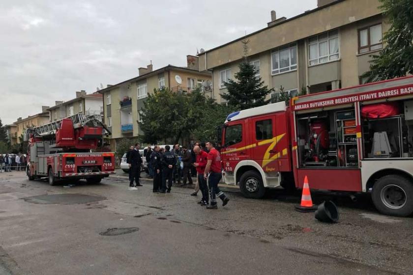 Keçiören'de yangın: 1 kişi öldü, 2'si ağır 4 kişi yaralandı