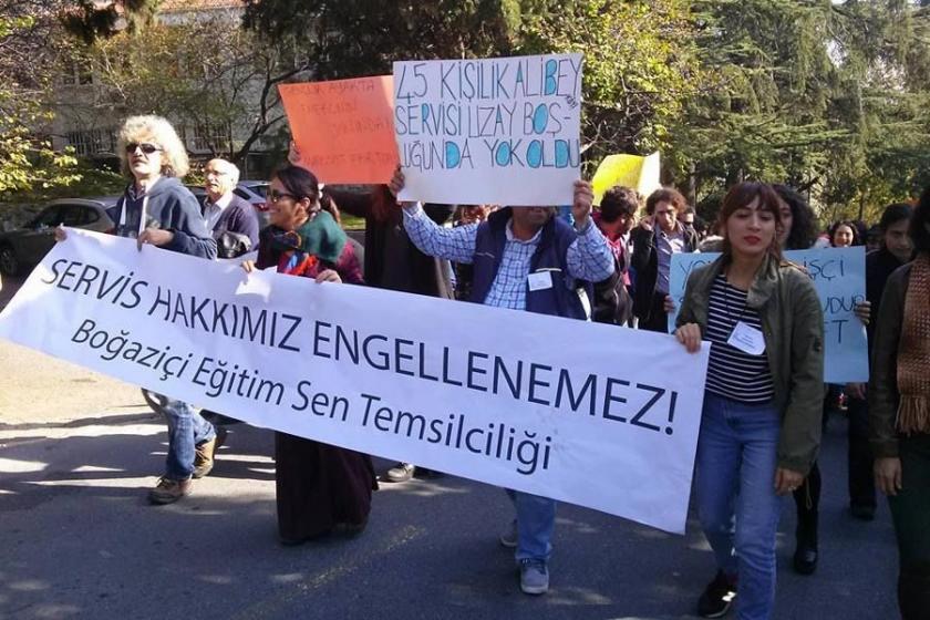 Boğaziçi Üniversitesi’nde servis eylemi