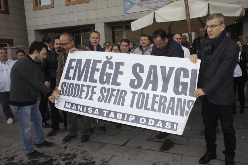 Alaşehir Devlet Hastanesi'nde doktora saldırı protestosu