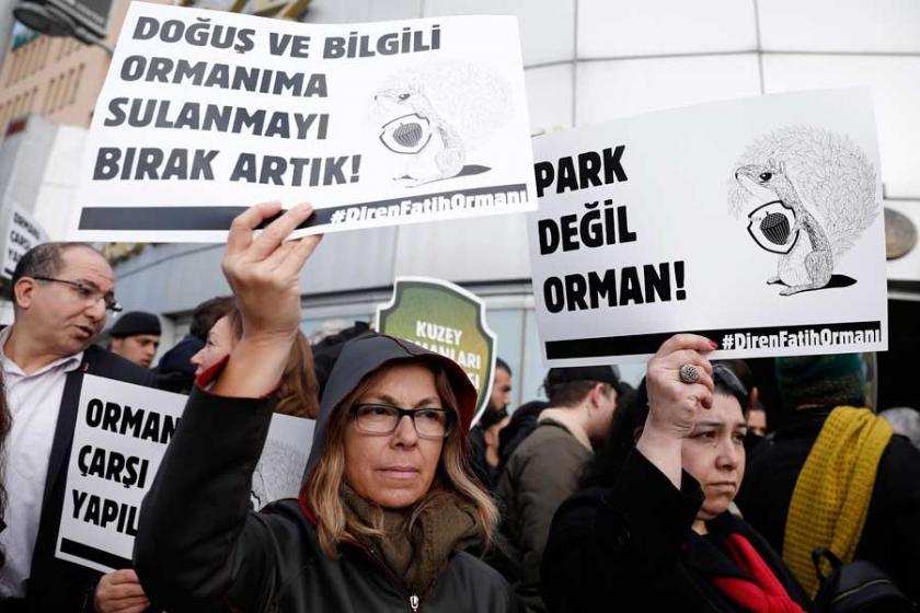 Fatih Ormanı'nın imara açılması protesto edildi