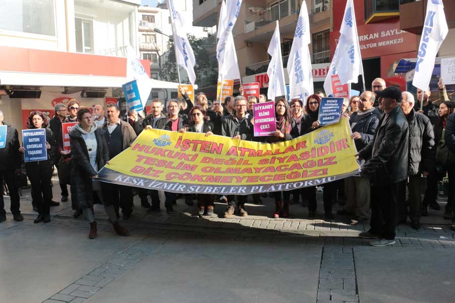 KESK İzmir’de Diyanet’in fetvasını protesto etti 