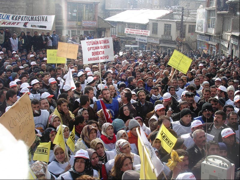 TEKEL özelleştirme karşıtı eylem