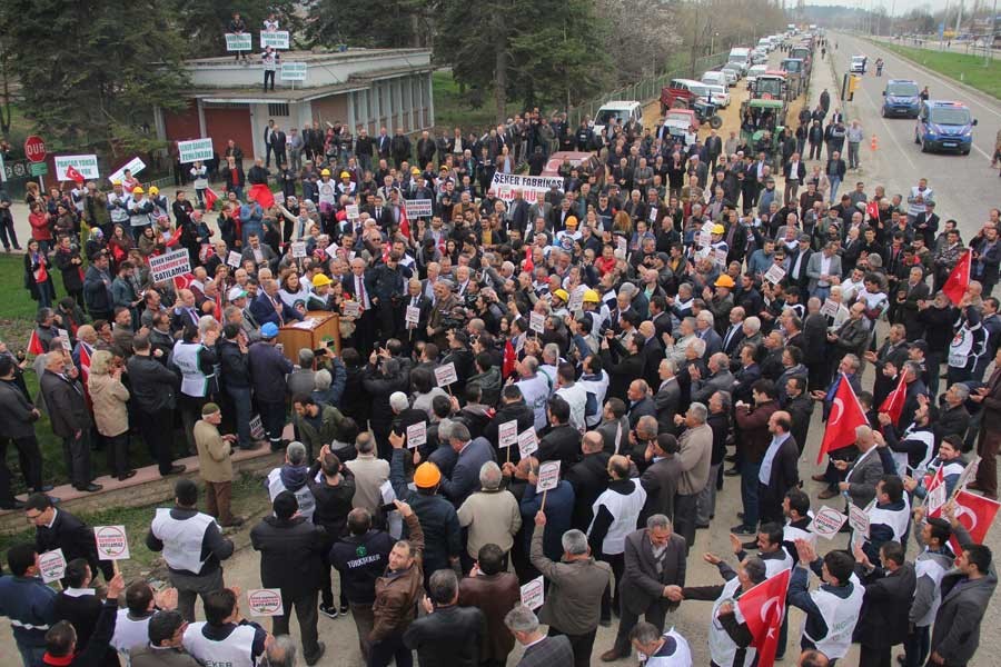 Kastamonu’da şeker eylemi: Şeker fabrikalarında üretim devam etsin