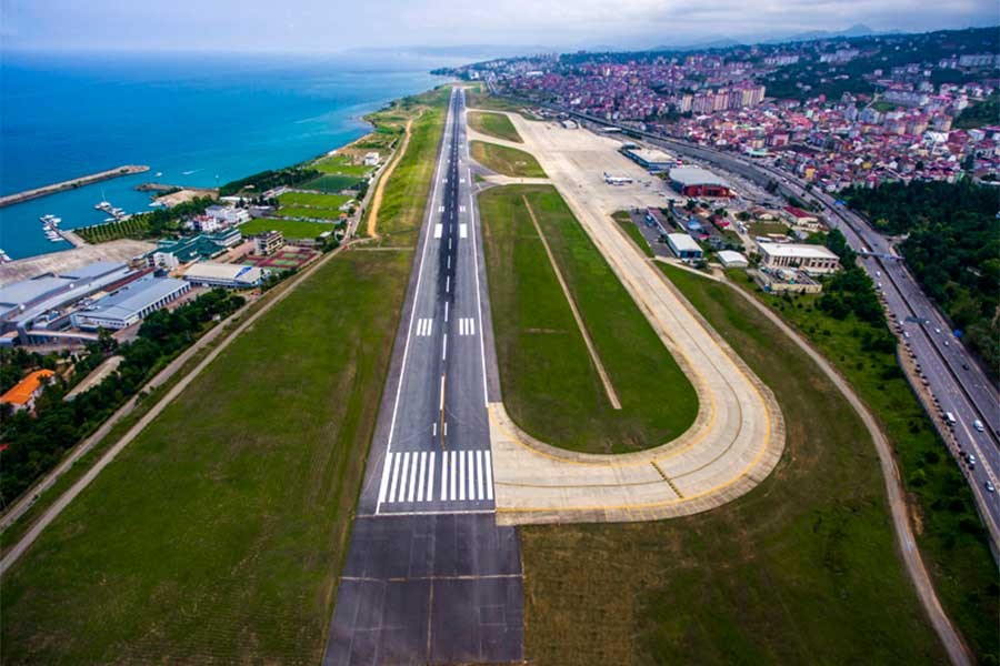 Trabzon Havalimanı pistinde erozyon tehdidi