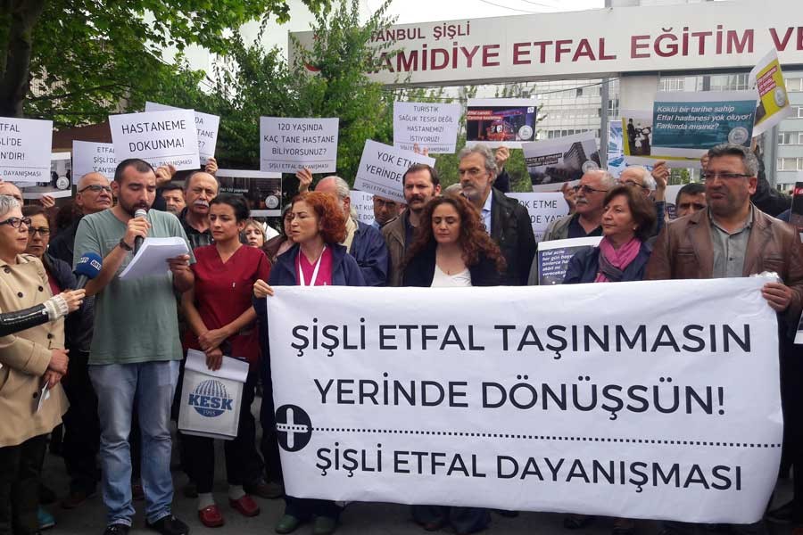 Şişli Etfal Hastanesi’nin taşınmasına karşı eylem: Yerinde güzel