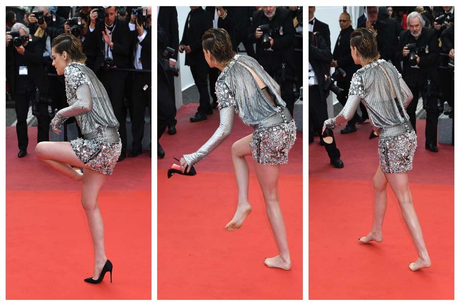 Kristen Stewart, Cannes'daki topuklu zorunluluğunu protesto etti
