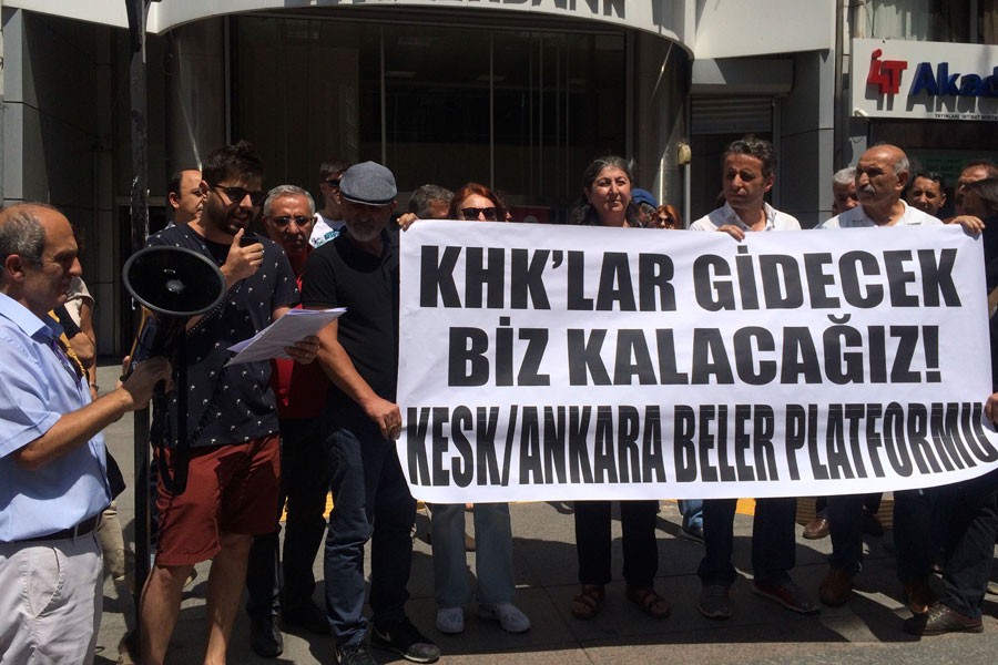 Ankara’da KESK’in eylemine polis engeli