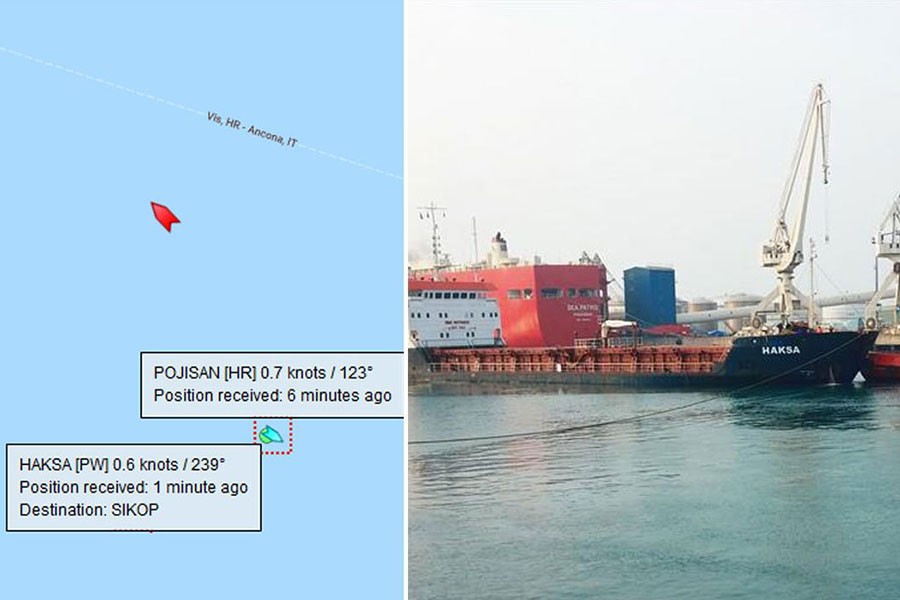 Türkiye bandıralı yük gemisi 'Haksa' Hırvatistan açıklarında batıyor