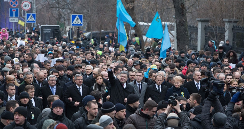 AB liderleri Kiev’de kolkola