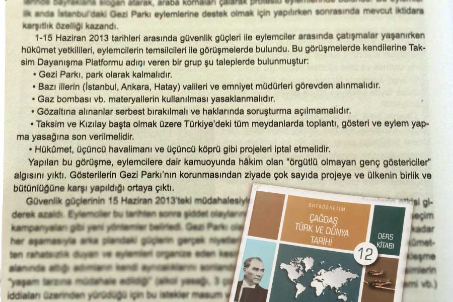 Ders kitabında Gezi Direnişi, ‘Dış mihrakların işi’