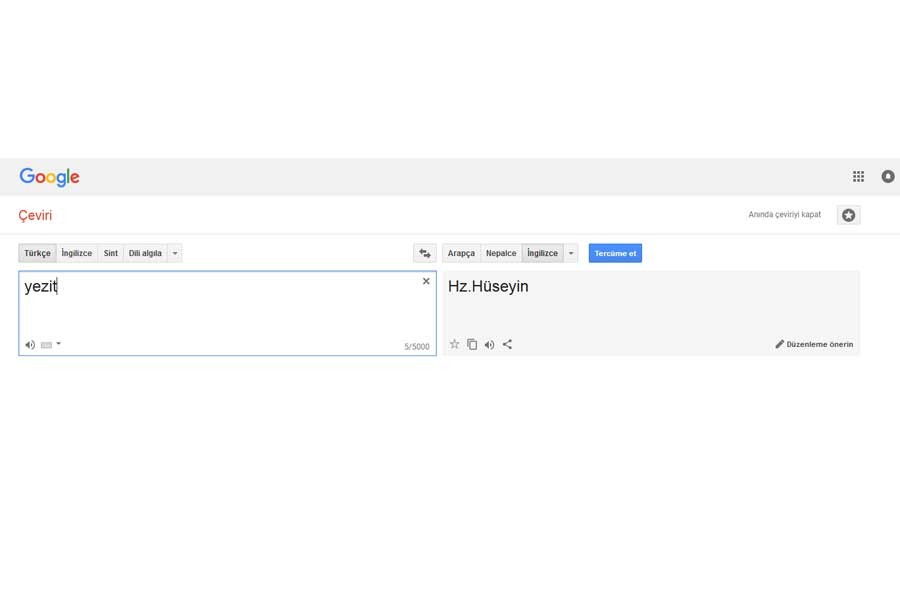 Google Translate'teki 'Yezit' hatası tepki çekti