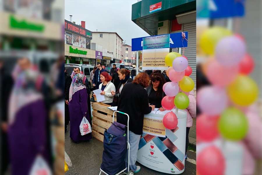 Kadın Muhtar Adayı Destekleme Grubu seçim öncesi anket düzenledi