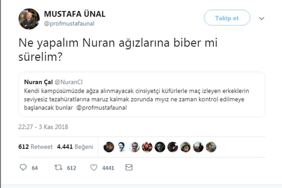 Rektörden, öğrenciye 'cinsiyetçi küfür' cevabı: Biber mi sürelim?