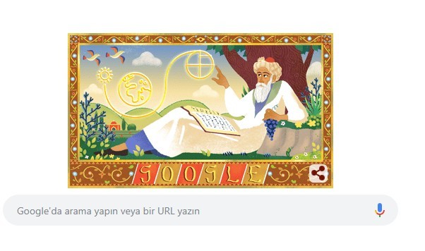 Google Ömer Hayyam'ın doğum gününe özel doodle yaptı