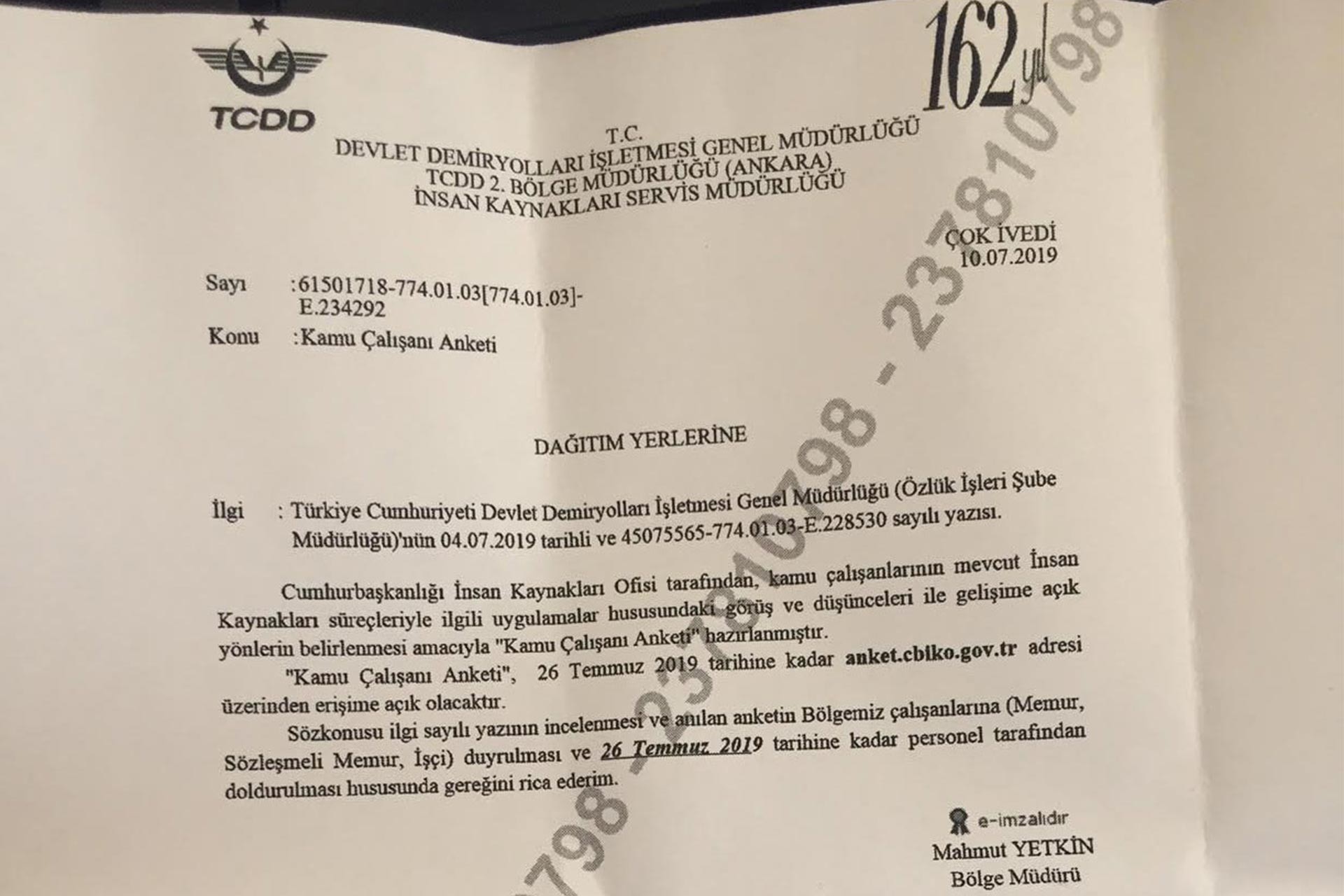 Cumhurbaşkanlığı anketi kamu çalışanlarında fişlenme kaygısı yarattı