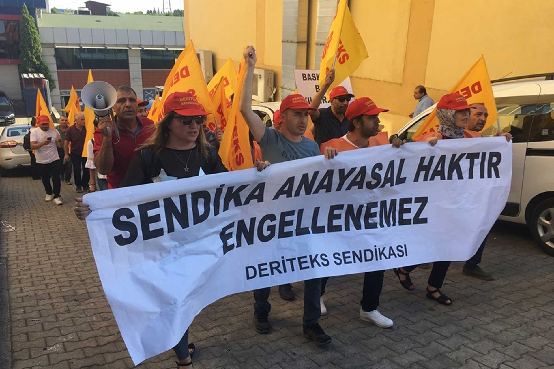 PROKOM’da sendika düşmanlığı protesto edildi