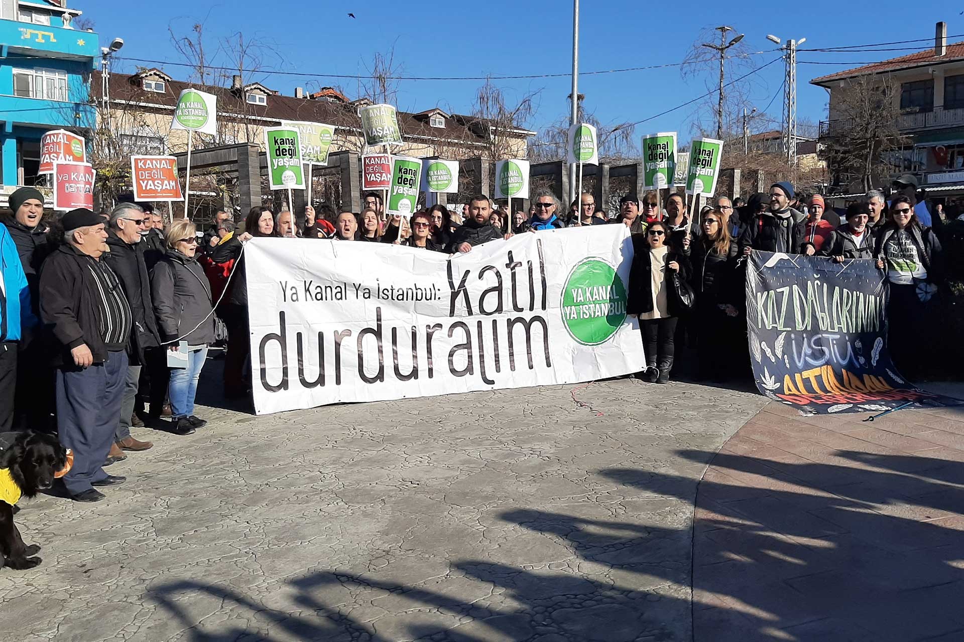 Kanal İstanbul'a karşı düzenlenen eylem