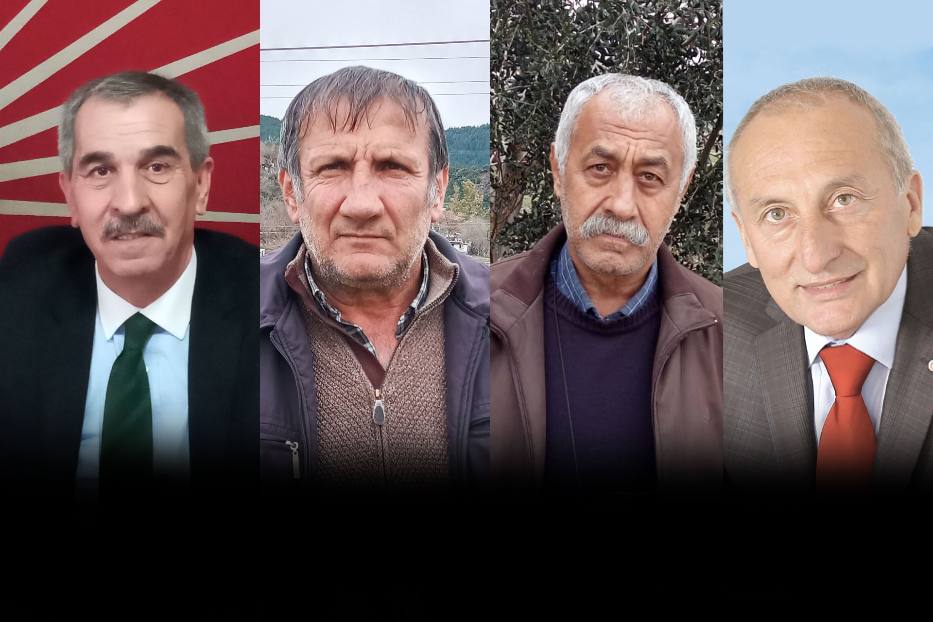 (Soldan sağa) Mustafa Şen, Hayrettin Yücel, Ökkeş Nergiz ve Mustafa Kaynar